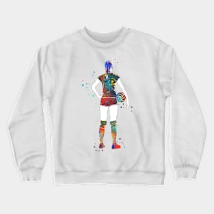 Volleyball Player Girl Crewneck Sweatshirt